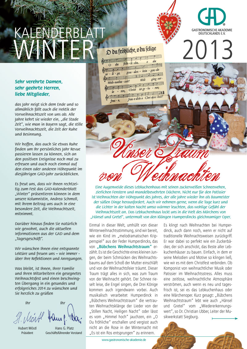 Kalenderblatt Winter 2013